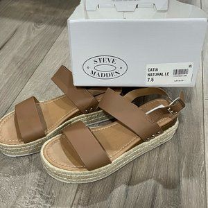 NWT Steve Madden Natural Catia Sandal Sz. 7.5